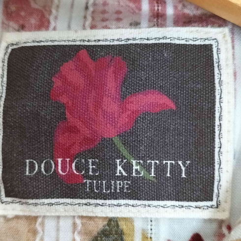 DOUCE KETTY フード 花柄 ピンタック ワンピース レディース