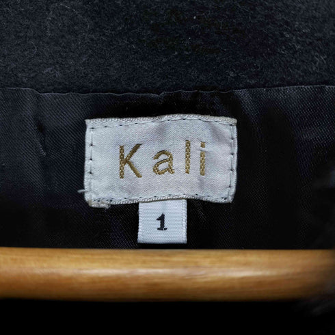 Kali CASHMIRE カシミヤ混襟ファーステンカラーコート レディース 1