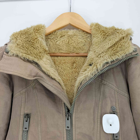 ディーゼル DIESEL 裏地ファーキルティングライナー ダブルジップ モッズコート Y2K レディース import:S