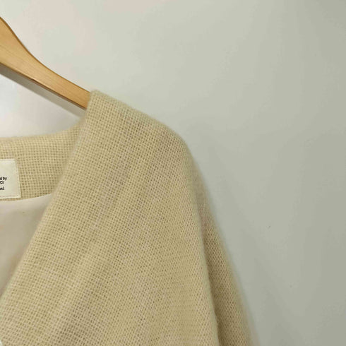 El Tejano 裾フリンジ チャイナボタン モヘア ニット ロングカーディガン レディース import:XL