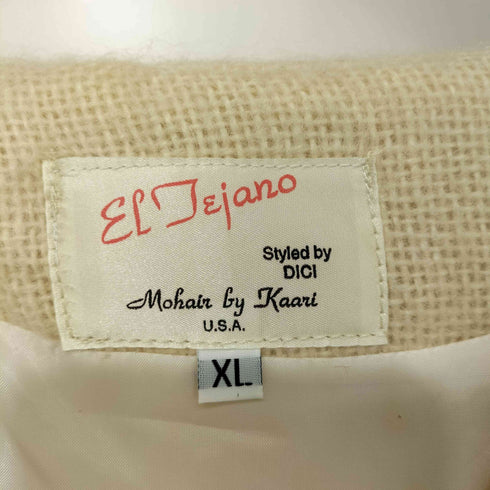 El Tejano 裾フリンジ チャイナボタン モヘア ニット ロングカーディガン レディース import:XL