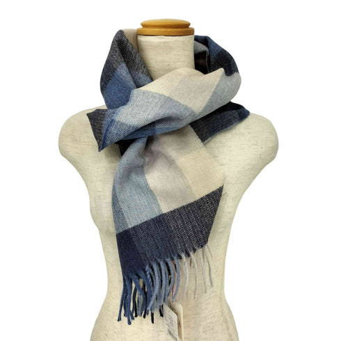 AVORA チェック ウール マフラー レディース