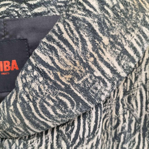 BIBA 日本製 ピッグスキン レザー 総柄 切り替え コート レディース JPN:9号