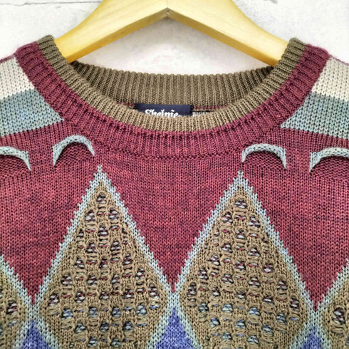 Shelpie 総柄3Dニット メンズ