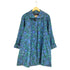 La Piacente PURE SILK シルク100 ペイズリー柄比翼ステンカラーコート レディース 13AR