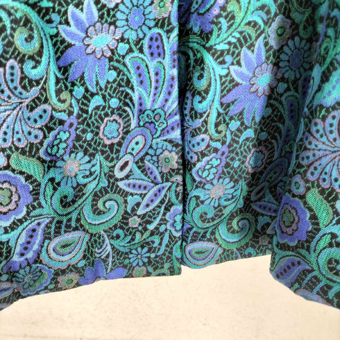 La Piacente PURE SILK シルク100 ペイズリー柄比翼ステンカラーコート レディース 13AR