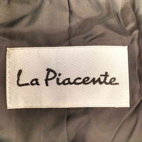 La Piacente PURE SILK シルク100 ペイズリー柄比翼ステンカラーコート レディース 13AR