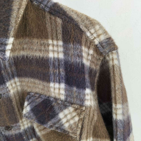 ショット Schott SHAGGY PLAID SHIRT シャギー チェック シャツ メンズ import:M