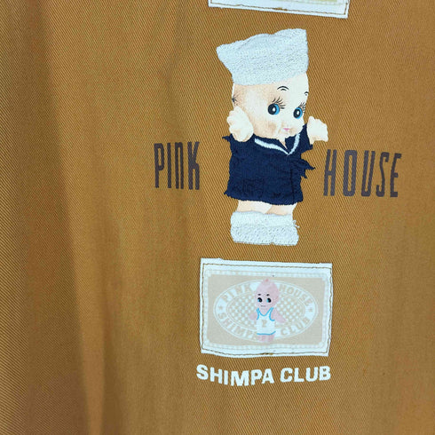 ピンクハウス PINK HOUSE キューピー柄 ノースリーブワンピース レディース
