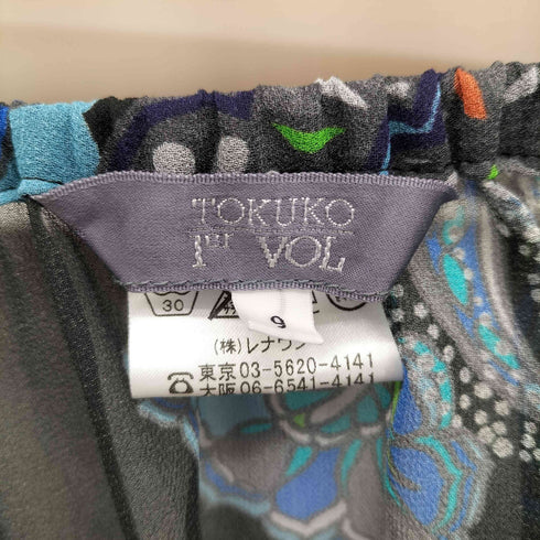 トクコプルミエヴォル TOKUKO 1er VOL フラワープリント シアースカート レイヤード レディース 9