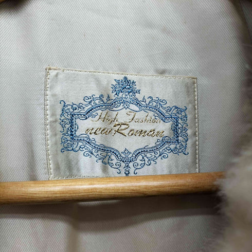 High Fashion new Roman ファーステンカラーコート レディース