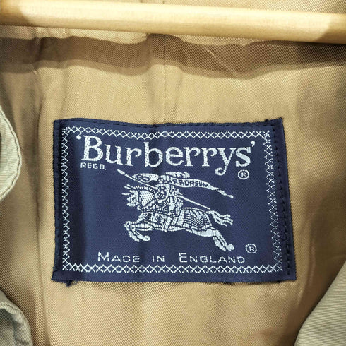 バーバリーズ BURBERRYS 英国製 OLD 裏地ノバチェック ライナー付き ステンカラー コート メンズ