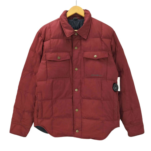 エディーバウアー Eddie Bauer ロゴ 刺繍 ダウン フェザー シャツ ジャケット ブルゾン メンズ import:M