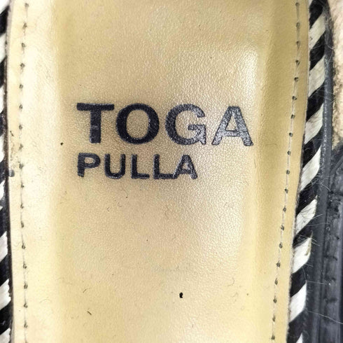 トーガプルラ TOGA PULLA コンビフラット メタルストラップ ポインテッド ドレスシューズ レディース 36