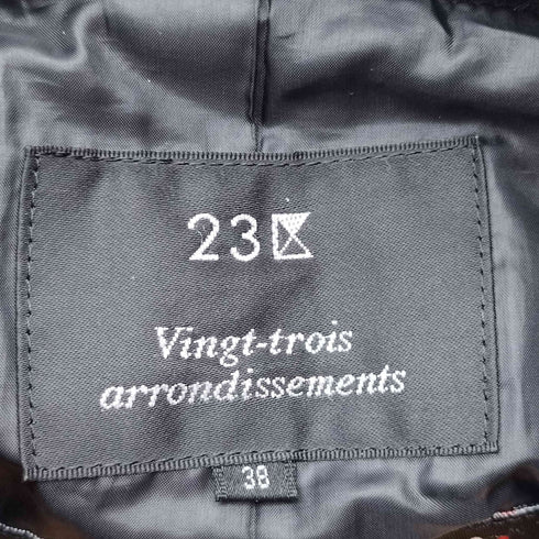ニジュウサンク 23区 リモンタ製生地 ラクーンファー ダウンジャケット レディース JPN:38