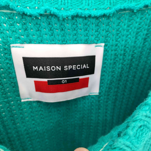 メゾンスペシャル MAISON SPECIAL プライムオーバークラッシュニットクルーネックプルオーバー メンズ 1