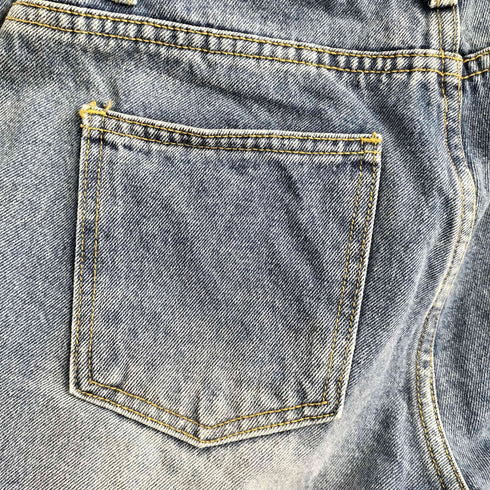 Cigarettes & valentines ギミックデザイン ワイドデニムパンツ レディース 1