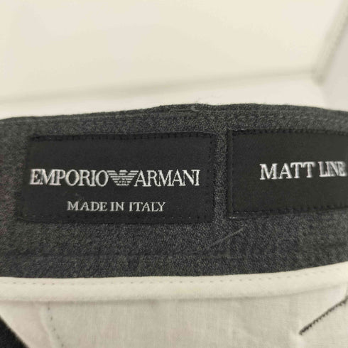 エンポリオアルマーニ EMPORIO ARMANI 12SS イタリア製 MATT LINE バージンウール 2タック ジップアップ スラックス パンツ メンズ