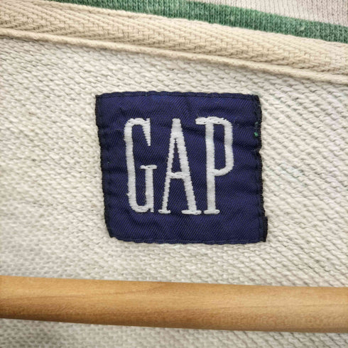 ギャップ Gap 90s インドネシア製 OLD ボーダー ハーフジップ スウェットトレーナー メンズ XL