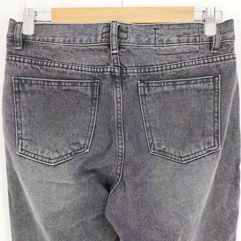 エムワイオービーエヌワイシー M.Y.O.B NYC UBDLM サークル プリント ブラック デニム パンツ メンズ