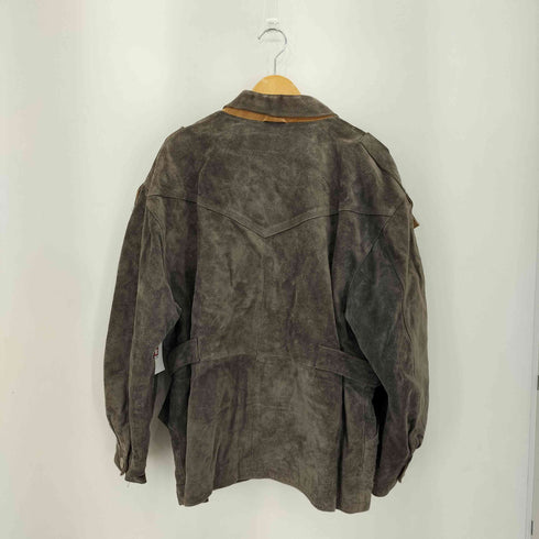 エヒデスレザー ECHT LEDER エポレット付 ミリタリー サファリジャケット メンズ 40