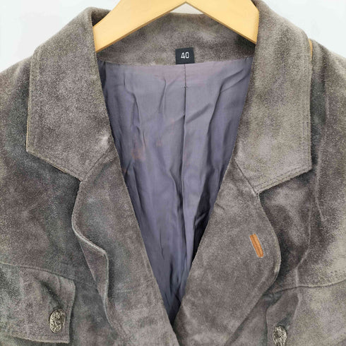 エヒデスレザー ECHT LEDER エポレット付 ミリタリー サファリジャケット メンズ 40