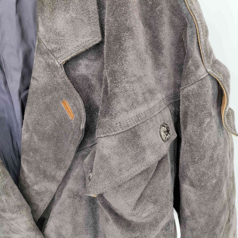 エヒデスレザー ECHT LEDER エポレット付 ミリタリー サファリジャケット メンズ 40