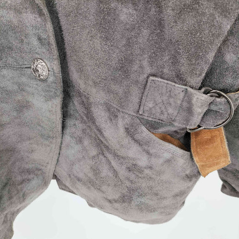 エヒデスレザー ECHT LEDER エポレット付 ミリタリー サファリジャケット メンズ 40