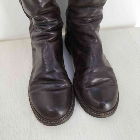 マルニ MARNI サイドバックル サイドジップ レザー ロングブーツ レディース