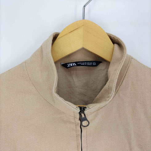 ザラ ZARA ハーダンガー刺繍 スタンドネック ジップアップ ジャケット メンズ 90