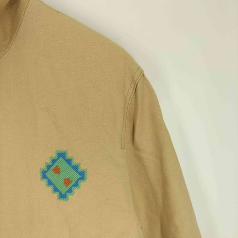 ザラ ZARA ハーダンガー刺繍 スタンドネック ジップアップ ジャケット メンズ 90