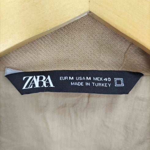 ザラ ZARA ハーダンガー刺繍 スタンドネック ジップアップ ジャケット メンズ 90