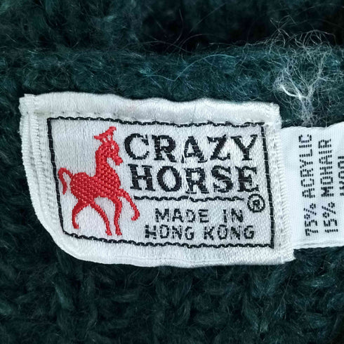 クレイジーホース CRAZY HORSE モヘア混 Vネック シャギー ニットベスト メンズ