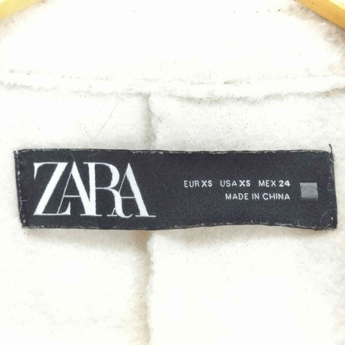 ザラ ZARA textured coat white レディース XS