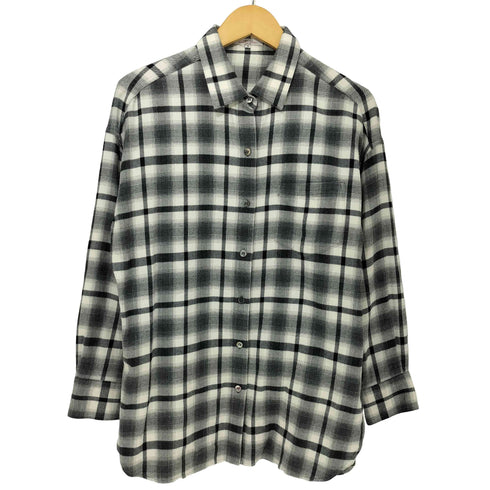 ニジュウサンク 23区 canclini製生地 オンブレチェック レギュラーカラー L/S シャツ レディース JPN:38