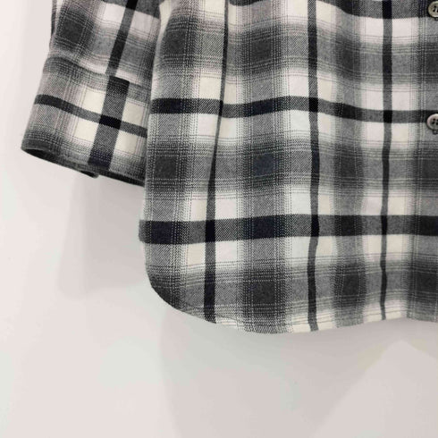 ニジュウサンク 23区 canclini製生地 オンブレチェック レギュラーカラー L/S シャツ レディース JPN:38