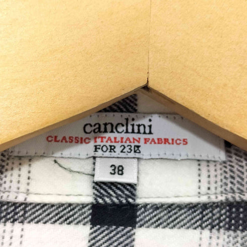 ニジュウサンク 23区 canclini製生地 オンブレチェック レギュラーカラー L/S シャツ レディース JPN:38