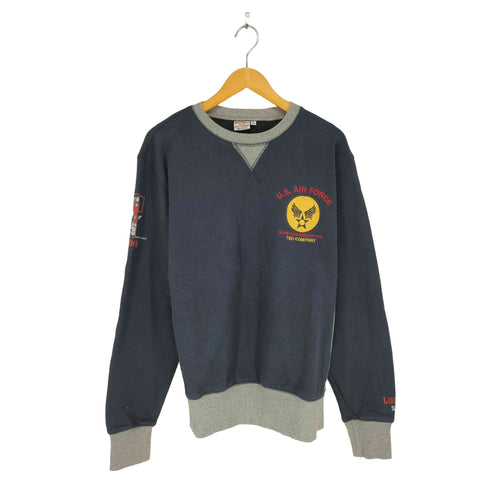 テッドカンパニー TED COMPANY U.S.AIRFORCE 前V 2トーン クルーネックスウェット メンズ JPN:44