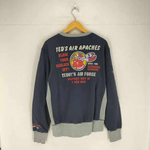 テッドカンパニー TED COMPANY U.S.AIRFORCE 前V 2トーン クルーネックスウェット メンズ JPN:44
