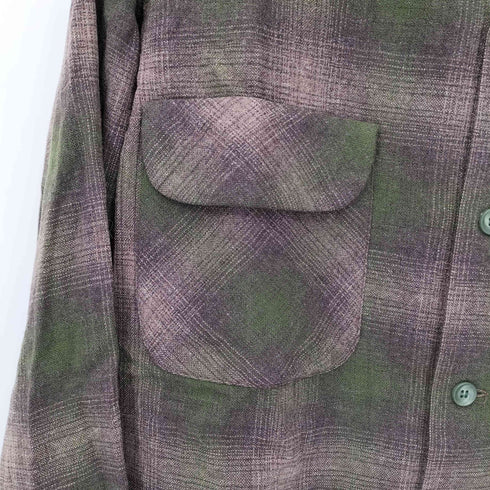 ペンドルトン PENDLETON 40s ウール ロングスリーブ チェックシャツ メンズ M