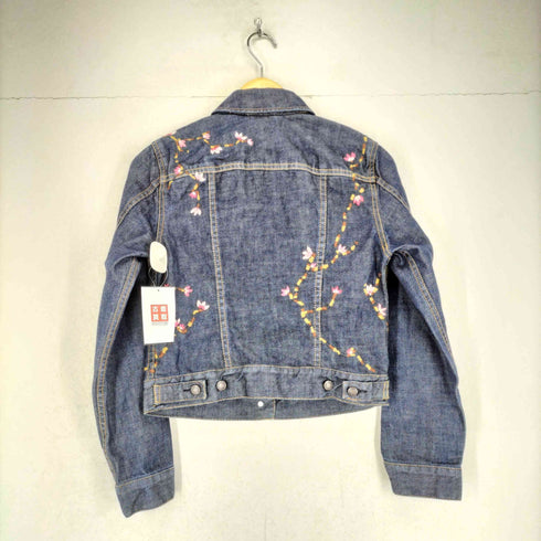 ギャップ Gap 桜刺繍デニムトラッカージャケット Y2K レディース S