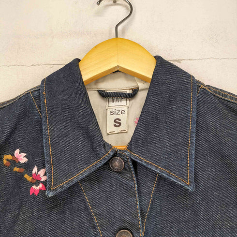 ギャップ Gap 桜刺繍デニムトラッカージャケット Y2K レディース S