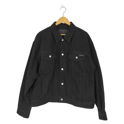 カルバンクライン CALVIN KLEIN 90S クラッシック ブラック トラッカージャケット メンズ import:XL