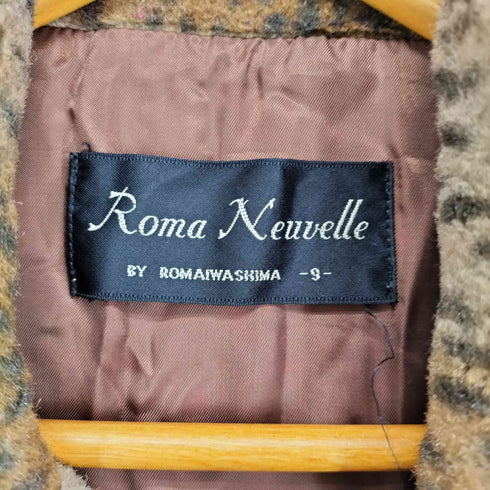 Roma Neuvella フェイクファーレオパードジャケット レディース 9
