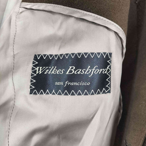 Wilkes Basbfora CASHMIRE HALF カシミヤ混比翼ステンカラーコート メンズ 175