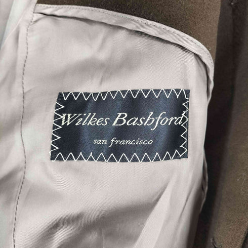 Wilkes Basbfora CASHMIRE HALF カシミヤ混比翼ステンカラーコート メンズ 175