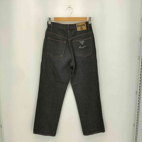 KANNSAI O2 ジップフライ ストレート ブラックデニムパンツ メンズ