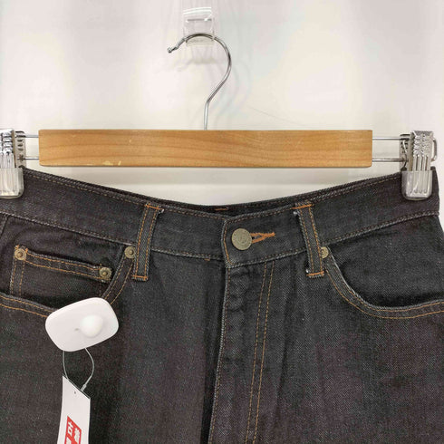 KANNSAI O2 ジップフライ ストレート ブラックデニムパンツ メンズ