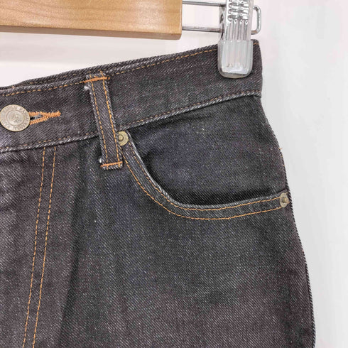 KANNSAI O2 ジップフライ ストレート ブラックデニムパンツ メンズ