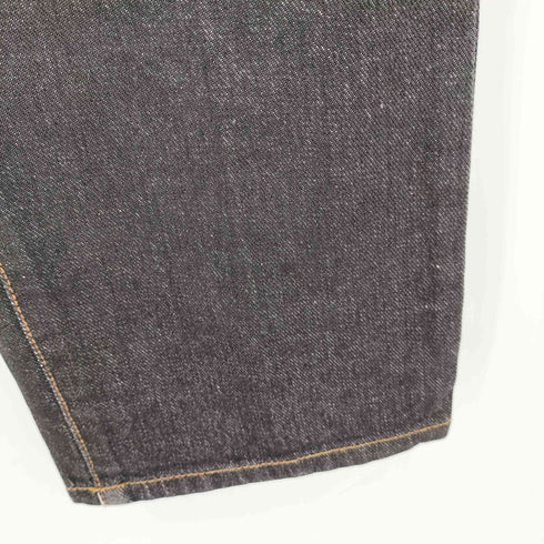 KANNSAI O2 ジップフライ ストレート ブラックデニムパンツ メンズ